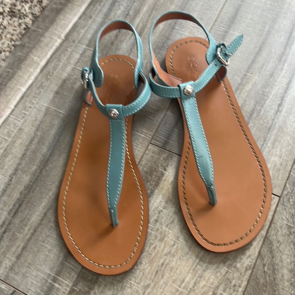 Super cute coach sandals!